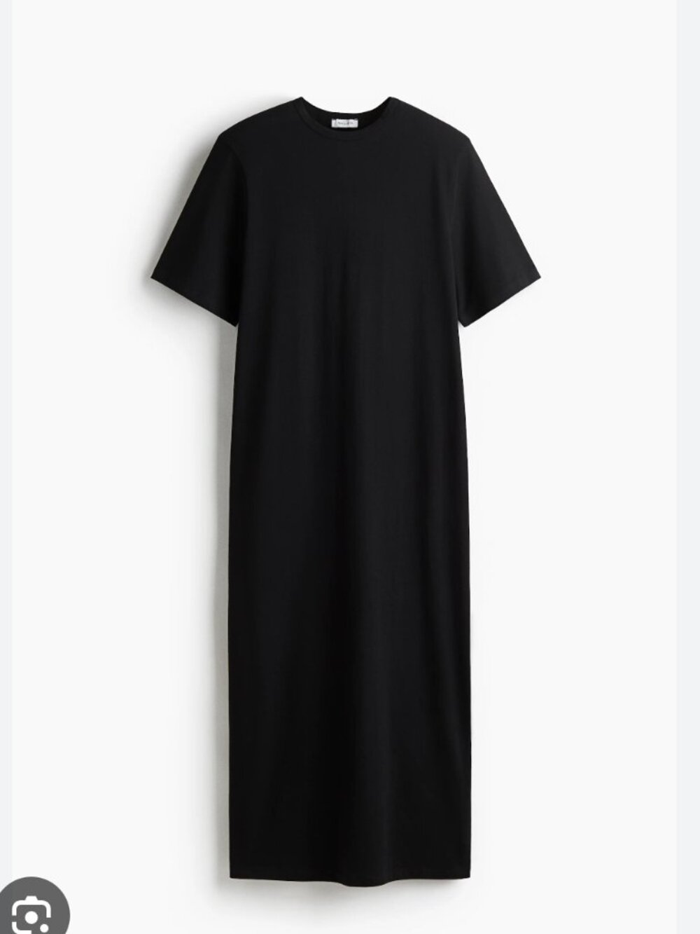 H&M 100% cotton black t shirt dress / XS